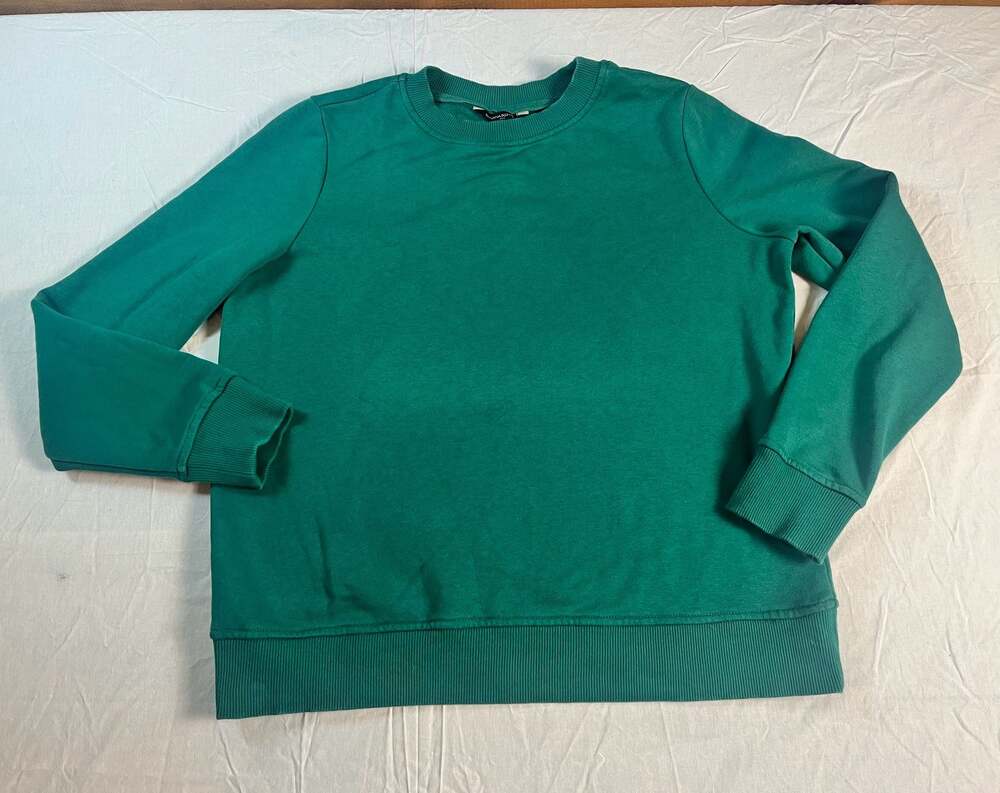 Banana Republic Women's Crewneck Fleece Sweatshirt Emerald Green Size M